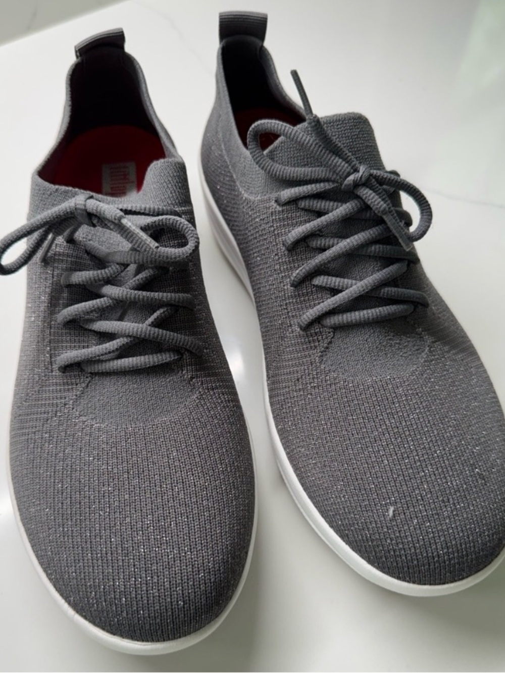 Fitflop F-SportyUberknit 👟 Grey Metallic  Nylon Size 8 New without Box